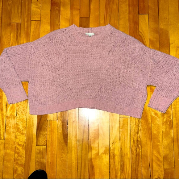 ✅4/$20✅ American Eagle Women’s Light pink cropped style long sleeve sweater - Picture 6 of 6